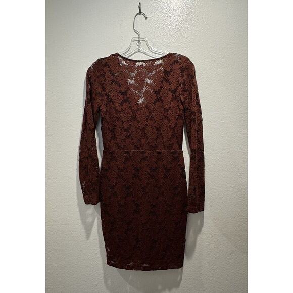Nightcap Clothing Size 3 Burgundy Lace Mini Dress Goth Boho Dark Romantic Short - Picture 3 of 6